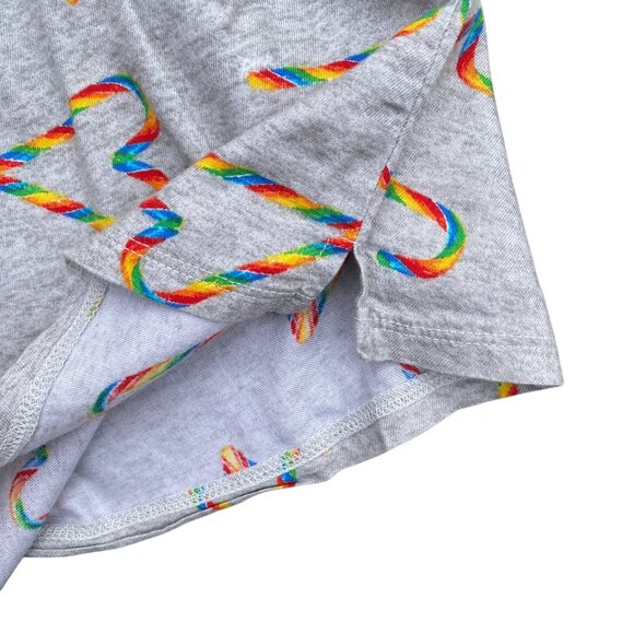 PINK Victoria's Secret Rainbow Candy Cane Heart Sleep Short Festive Loungewear-M - Picture 5 of 12